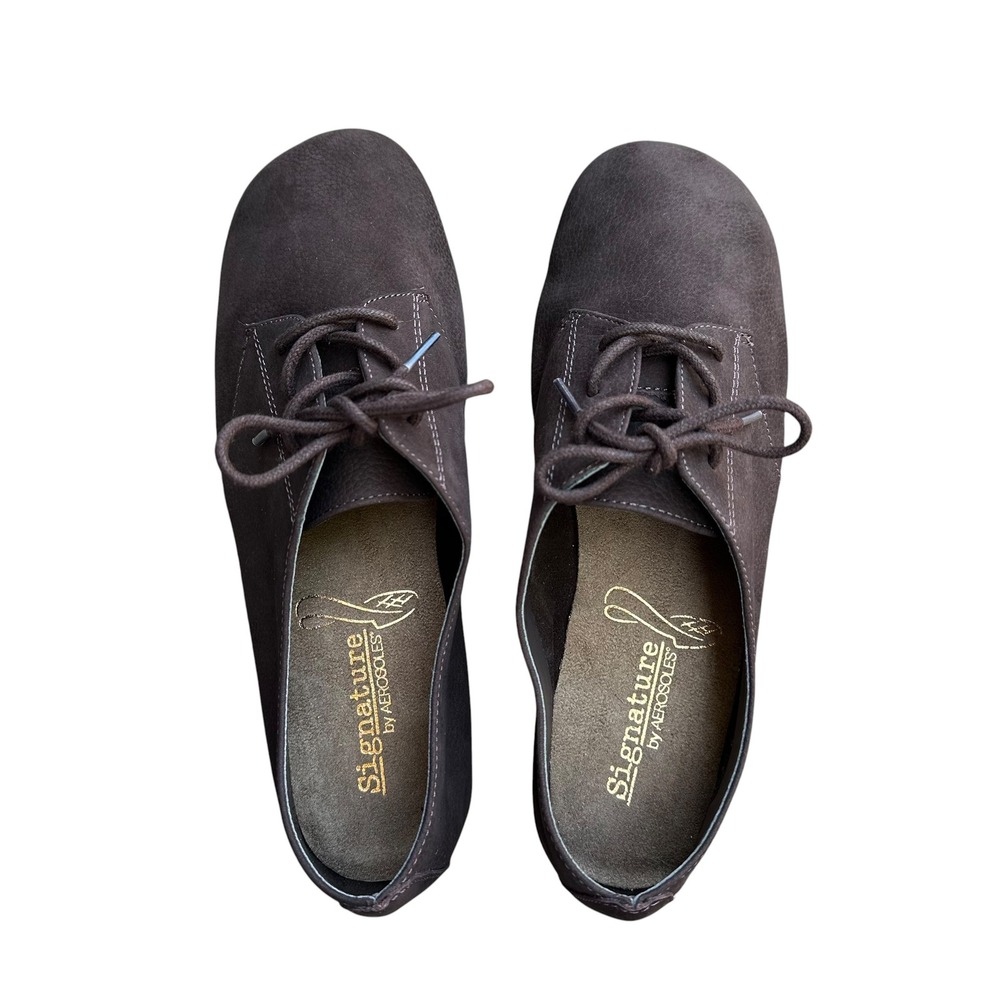 Signature by Aerosoles Guitar Solo Leather Lace-Up Oxfords Flats Womens 7.5 NEW